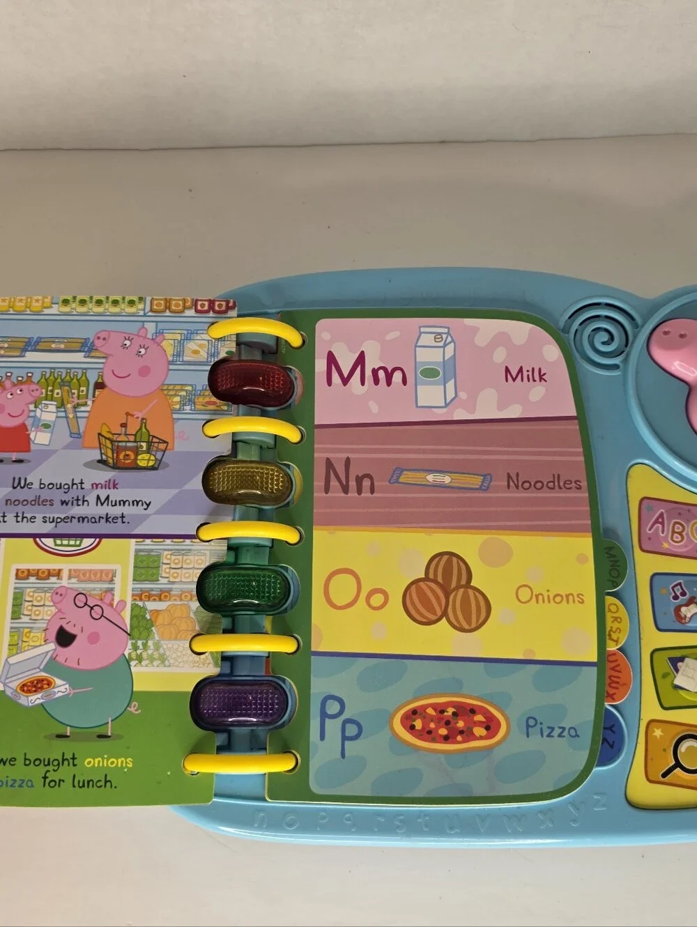 VTech Peppa Pig Learn & Discover Book Interactive Educational Light Up WORKS!